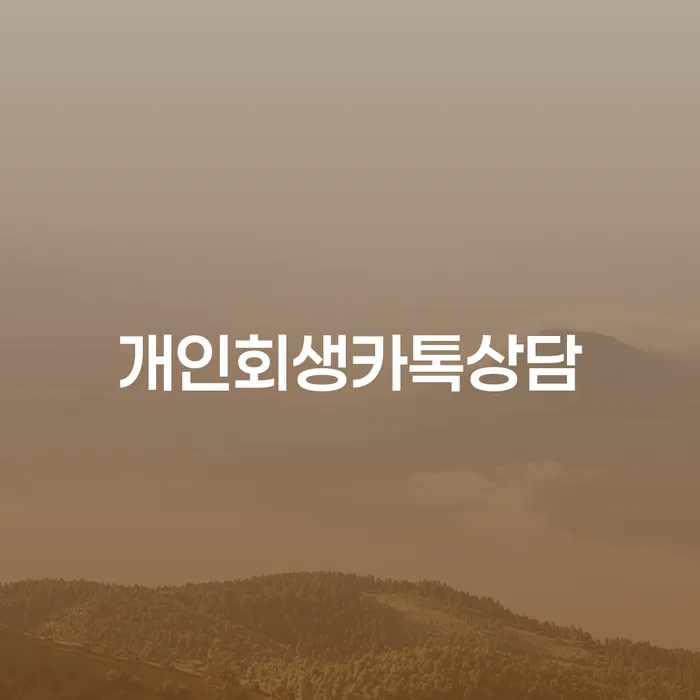 개인회생금지명령기각 신용회복 무료상담진행