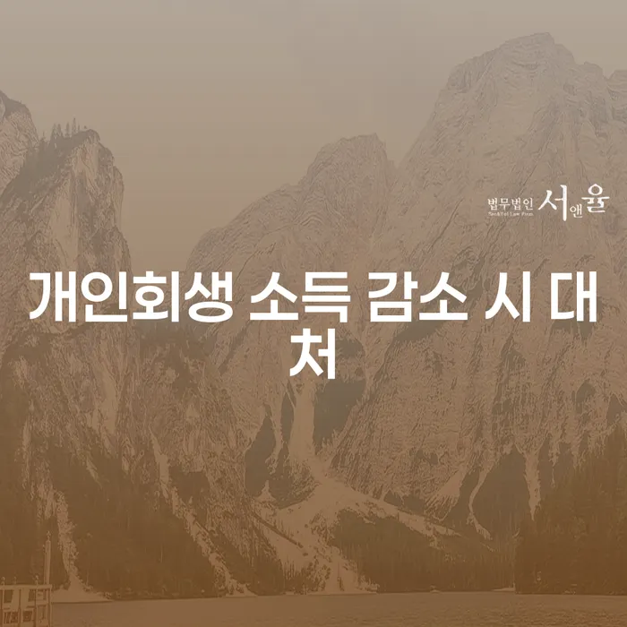 개인회생 시 소득 감소, 어떻게 대처할 수 있을까요?